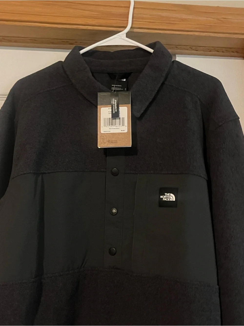 The North Face Men's Black Snap-Front Fleece Pullover